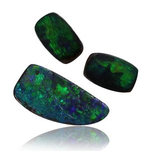4.01ct Matching set Solid Boulder Opal by Anderson-Beattie.com