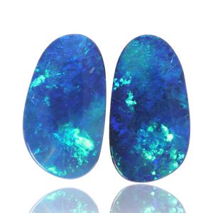 7.84ct Matching Pair Opal Doublet by Anderson-Beattie.com