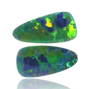 3.02ct Matching Pair Opal Doublet by Anderson-Beattie.com