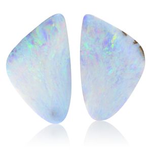 19.51ct Australian Solid Boulder Opal Matching Pair Triangle