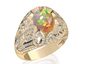 Design # R2424 in 14K Gold w/ Diamonds by Anderson-Beattie.com