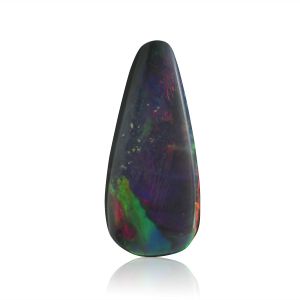 0.62ct Australian Solid Black Opal Raindrop Pear
