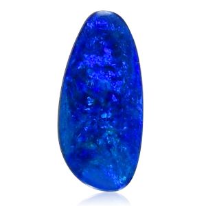Australian Opal Doublet 1.24 Carat Hot Purple Raindrop Cabochon