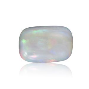 Australian White Opal Ring GLOSSY IRIDESCENT Rectangle Charm 1.19 Carat Lilac Pink Rainbow Dome Cab Opal Necklace Bracelet Stone