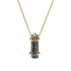 8.7 Carat Kyanite Necklace 14K Yellow Gold Vermeil - Handmade, Unique and One of a Kind by Anderson-Beattie.com