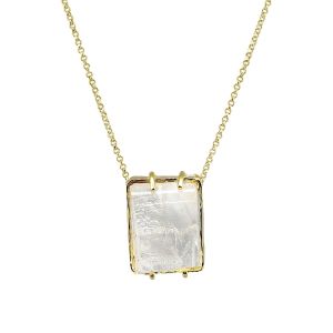 41 Carat Quartz Necklace 14K Yellow Gold Vermeil - Handmade, Unique and One of a Kind by Anderson-Beattie.com