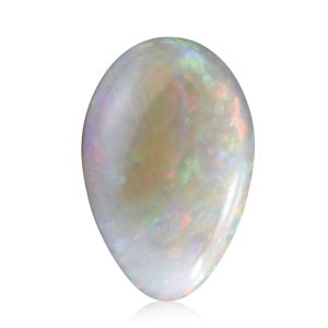 Raindrop White Opal Pear Shaped Yellow Orange Hot Pink 2.65 Carat Double Sided Australian Opal Pendant Charm Necklace