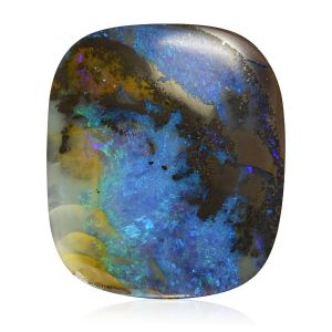 7.34ct Australian Solid Boulder Opal Rectangle 