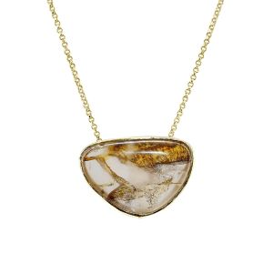 60 Carat Quartz Necklace  14K Yellow Gold Vermeil - Handmade, Unique and One of a Kind by Anderson-Beattie.com