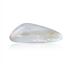 White Marble Lilac Pink Iridecent Opal Scalene Triangle White Opal Australian 2.51 Carat Opal Necklace Pendant Charm Stone SKU: 2986C026