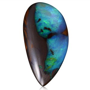 Turquoise Raindrop Opal Boho Necklace Pear Boulder Opal Australian Opal Silver Bracelet Stone Anniversary Gift 13.67 Carat