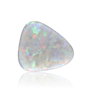 RAINBOW MERMAID Glitter Double Sided White Opal Triangle Loose Cabochon 2.34 Carat unset Barbie Color Pink Purple