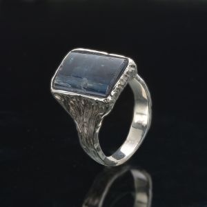 7.5 Carat Kyanite Ring in 925 Sterling Silver  - Handmade, Unique and One of a Kind by Anderson-Beattie.com