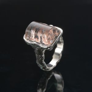 10 Carat Lepidocrocite Quartz Ring in 925 Sterling Silver  - Handmade, Unique and One of a Kind by Anderson-Beattie.com