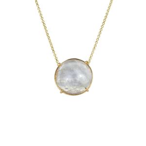 156.5 carat Quartz Necklace 14K Yellow Gold Vermeil - Handmade and One of a Kind by Anderson-Beattie.com